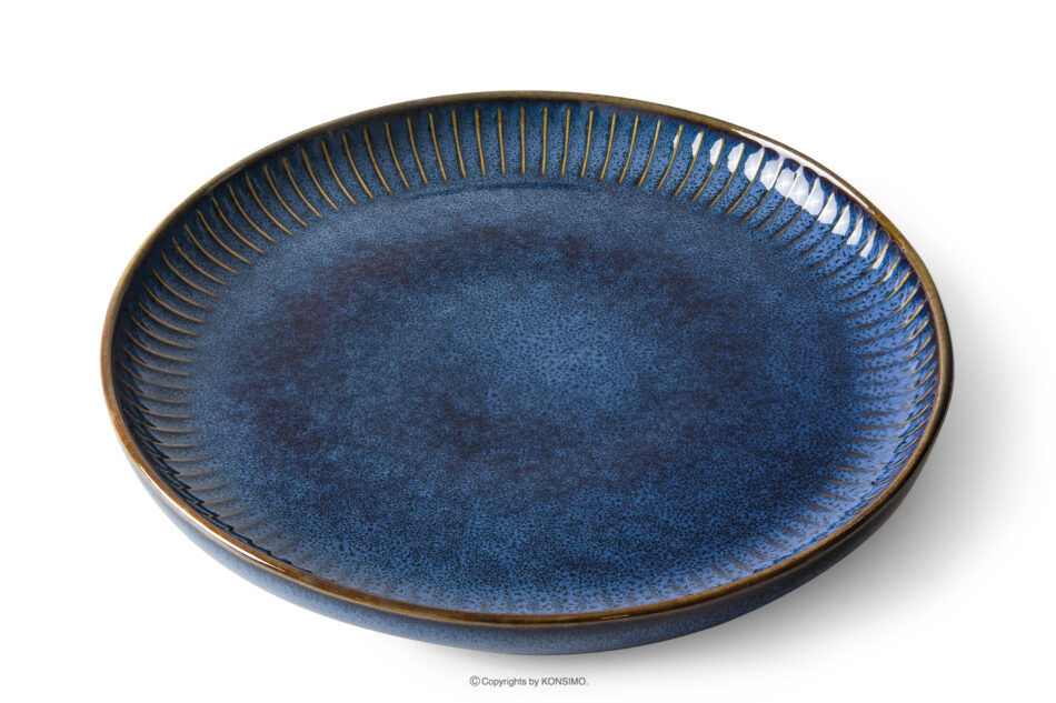 AD STRIPES Zestaw herbaciany 6 os. (12 el.) porcelana reaktywna granatowy granatowy - zdjęcie 2