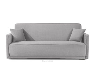 LIRIS, https://konsimo.pl/kolekcja/liris/ Miękka sofa rozkładana tkanina szenil szary szary - zdjęcie