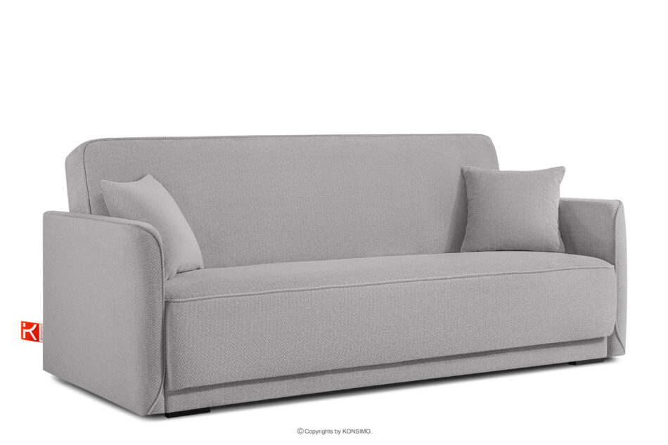LIRIS Miękka sofa rozkładana tkanina szenil szary szary - zdjęcie 2