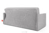 LIRIS Miękka sofa rozkładana tkanina szenil szary szary - zdjęcie 4