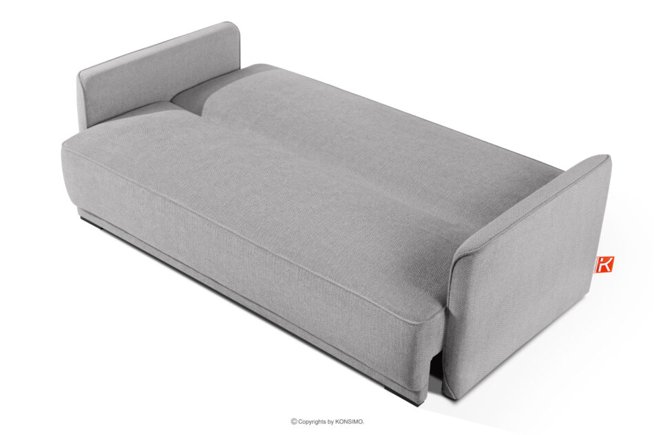LIRIS Miękka sofa rozkładana tkanina szenil szary szary - zdjęcie 4
