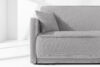 LIRIS Miękka sofa rozkładana tkanina szenil szary szary - zdjęcie 6