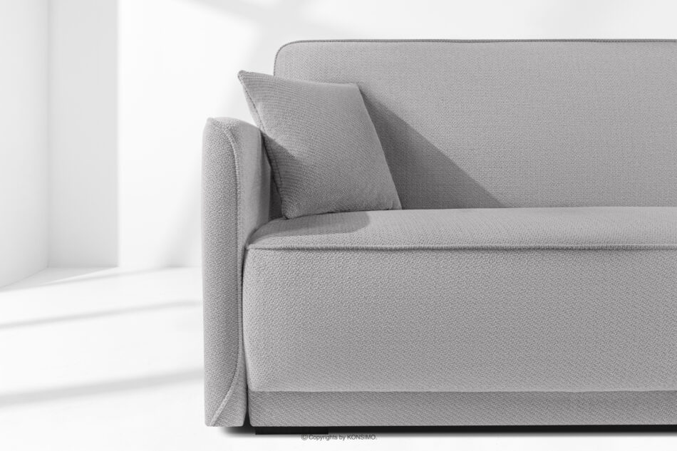 LIRIS Miękka sofa rozkładana tkanina szenil szary szary - zdjęcie 5
