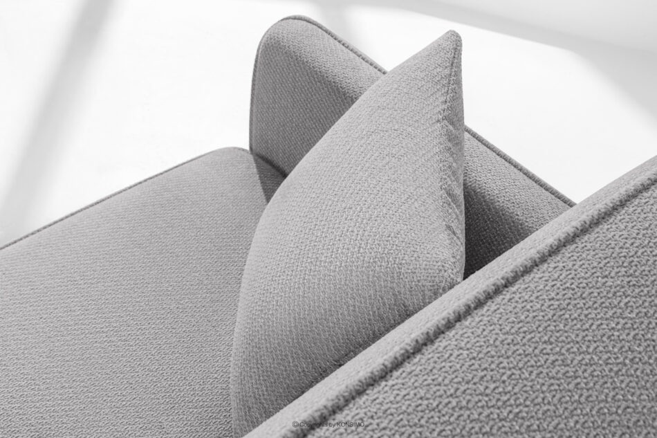 LIRIS Miękka sofa rozkładana tkanina szenil szary szary - zdjęcie 6