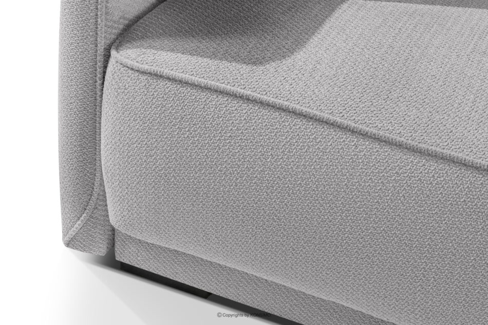 LIRIS Miękka sofa rozkładana tkanina szenil szary szary - zdjęcie 7