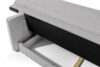 LIRIS Miękka sofa rozkładana tkanina szenil szary szary - zdjęcie 9