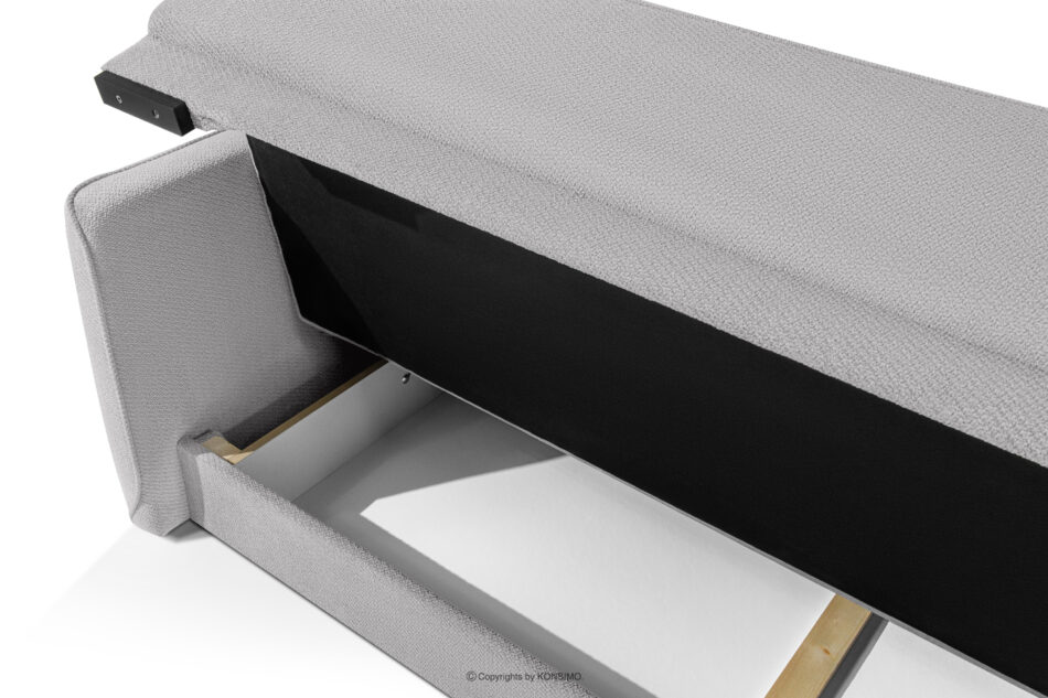 LIRIS Miękka sofa rozkładana tkanina szenil szary szary - zdjęcie 8