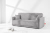 LIRIS Miękka sofa rozkładana tkanina szenil szary szary - zdjęcie 2