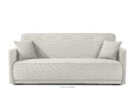 Miękka sofa rozkładana tkanina szenil kremowy