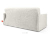 LIRIS Miękka sofa rozkładana tkanina szenil kremowy kremowy - zdjęcie 4