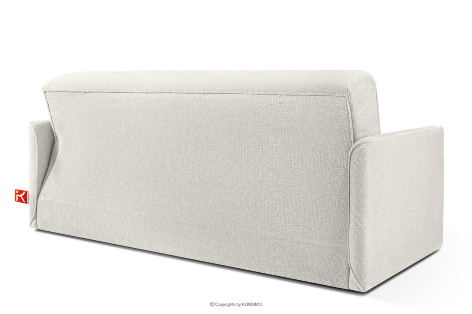 LIRIS Miękka sofa rozkładana tkanina szenil kremowy kremowy - zdjęcie 3