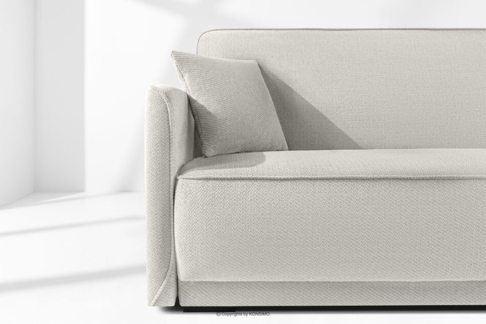 LIRIS Miękka sofa rozkładana tkanina szenil kremowy kremowy - zdjęcie 5