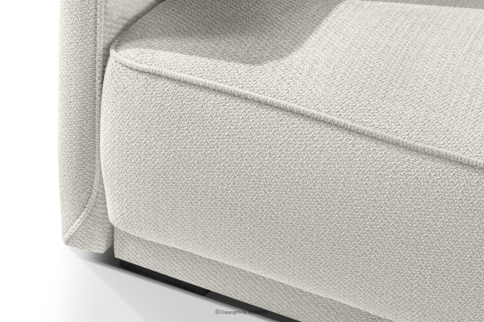 LIRIS Miękka sofa rozkładana tkanina szenil kremowy kremowy - zdjęcie 7