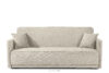 LIRIS Miękka sofa rozkładana tkanina szenil jasny beżowy jasny beżowy - zdjęcie 1