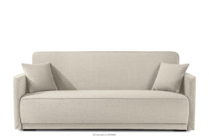 LIRIS, https://konsimo.pl/kolekcja/liris/ Miękka sofa rozkładana tkanina szenil jasny beżowy jasny beżowy - zdjęcie