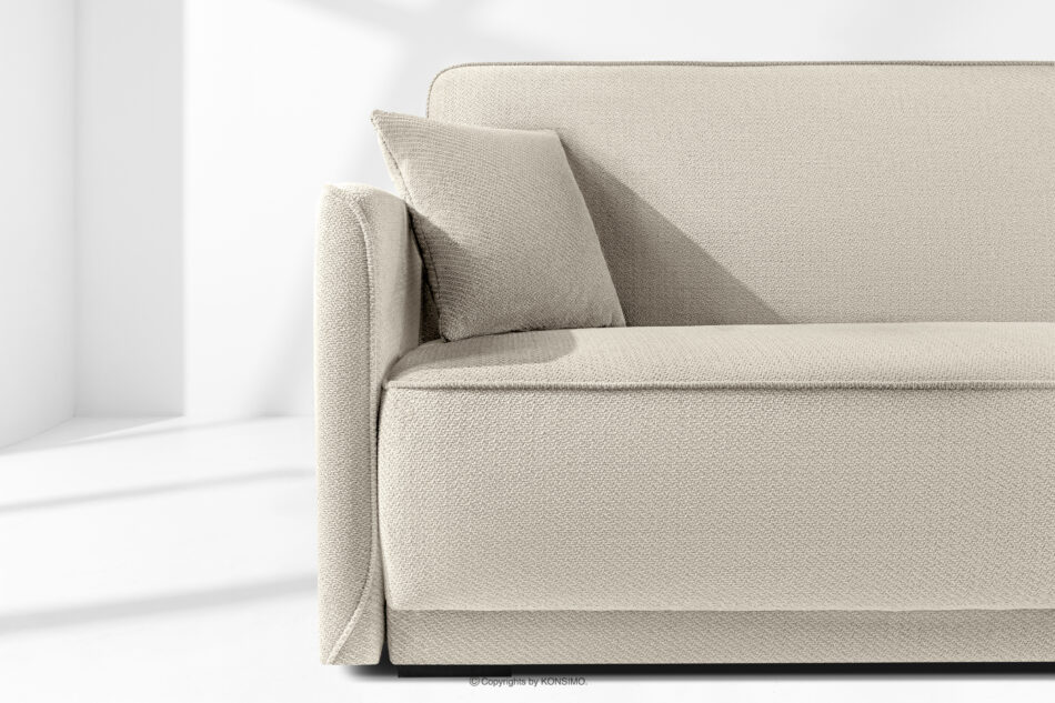 LIRIS Miękka sofa rozkładana tkanina szenil jasny beżowy jasny beżowy - zdjęcie 5