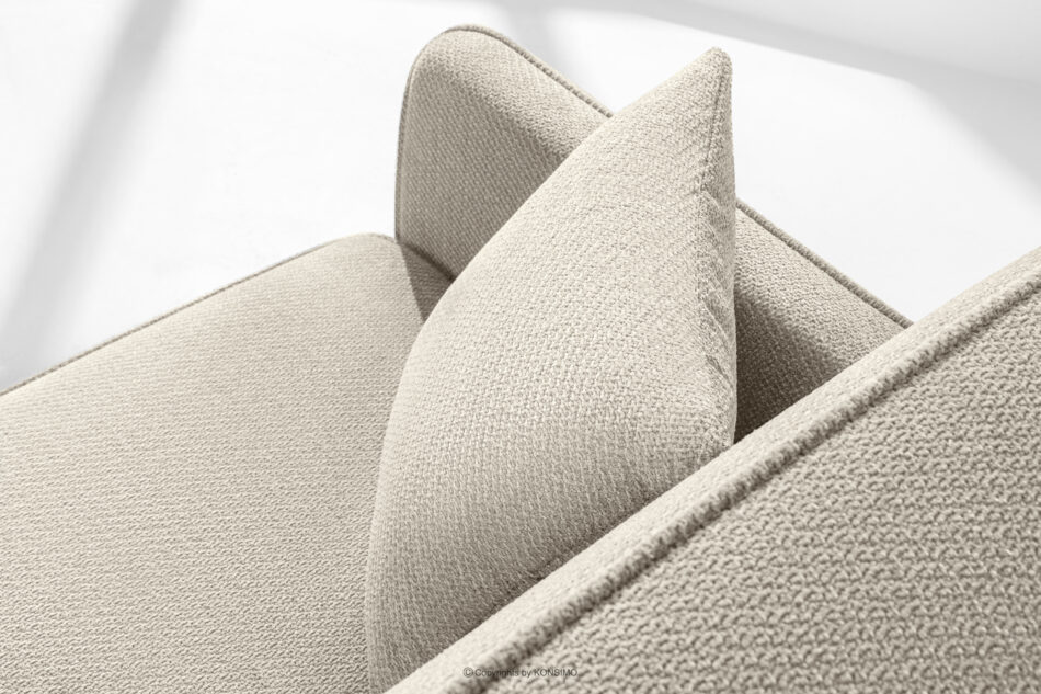 LIRIS Miękka sofa rozkładana tkanina szenil jasny beżowy jasny beżowy - zdjęcie 6