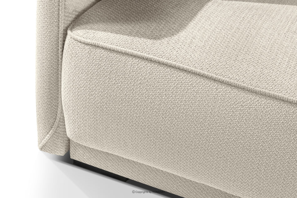 LIRIS Miękka sofa rozkładana tkanina szenil jasny beżowy jasny beżowy - zdjęcie 7