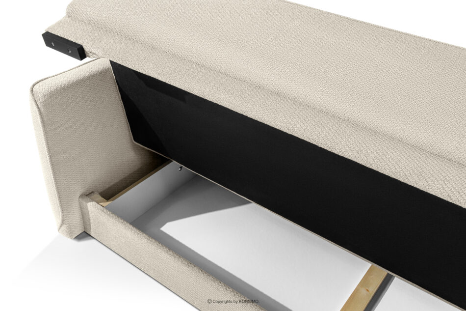 LIRIS Miękka sofa rozkładana tkanina szenil jasny beżowy jasny beżowy - zdjęcie 8