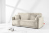 LIRIS Miękka sofa rozkładana tkanina szenil jasny beżowy jasny beżowy - zdjęcie 2