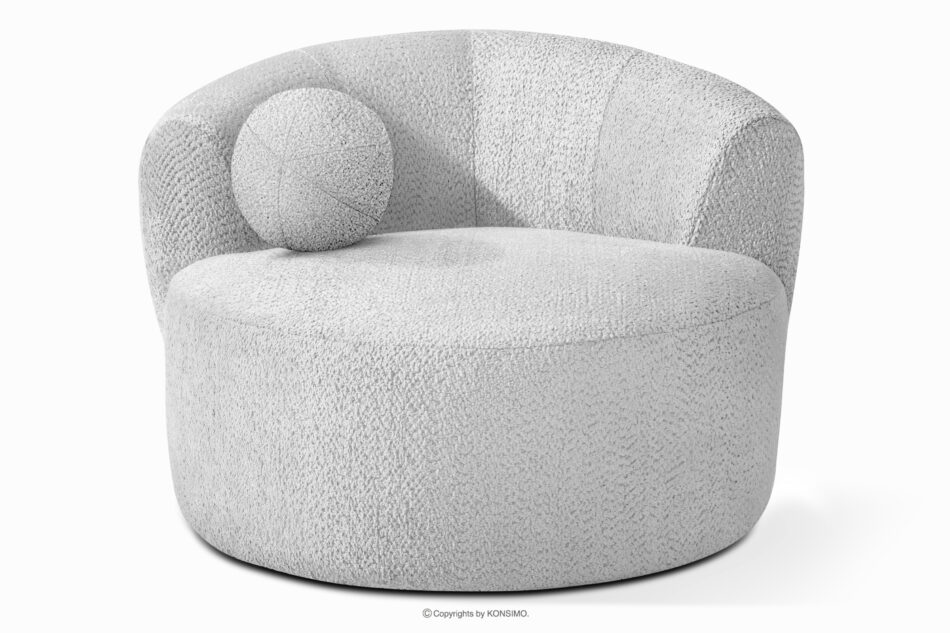 VIRA Fotel obrotowy tkanina szenil szary szary - zdjęcie 5