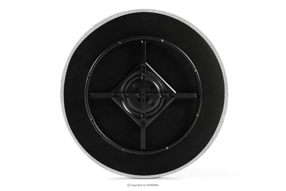 VIRA Fotel obrotowy tkanina szenil szary szary - zdjęcie 10