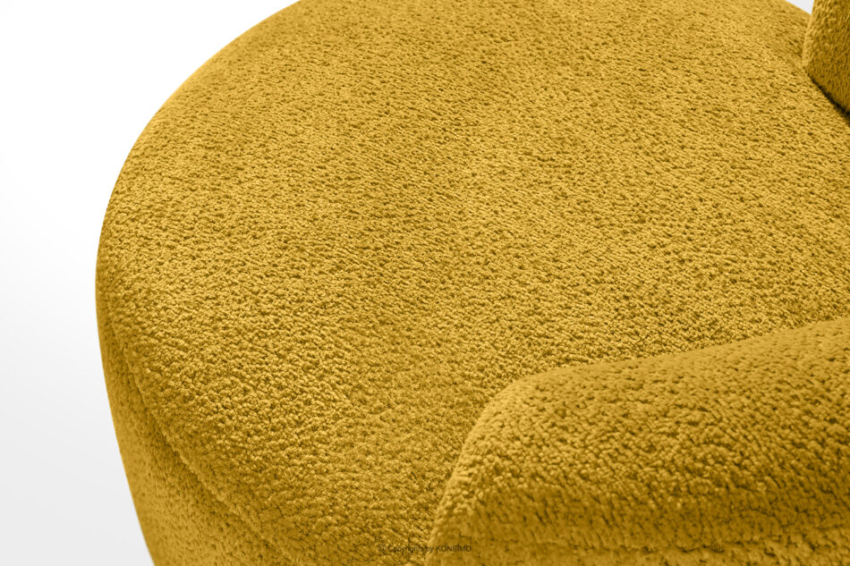 VIRA Fotel obrotowy tkanina szenil żółty żółty - zdjęcie 7