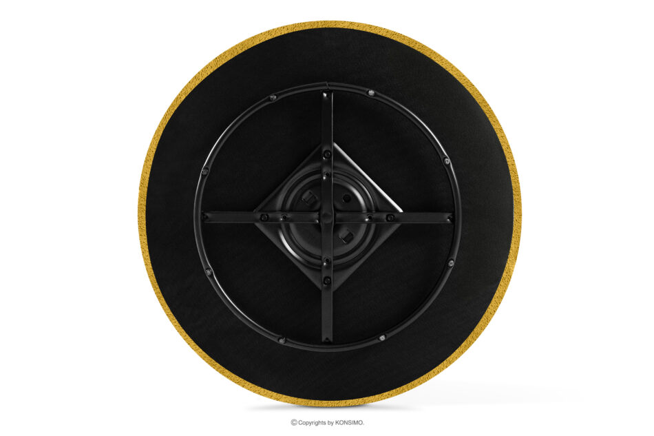 VIRA Fotel obrotowy tkanina szenil żółty żółty - zdjęcie 10