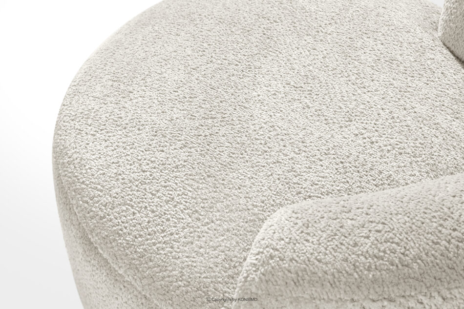VIRA Fotel obrotowy tkanina szenil biały biały - zdjęcie 7