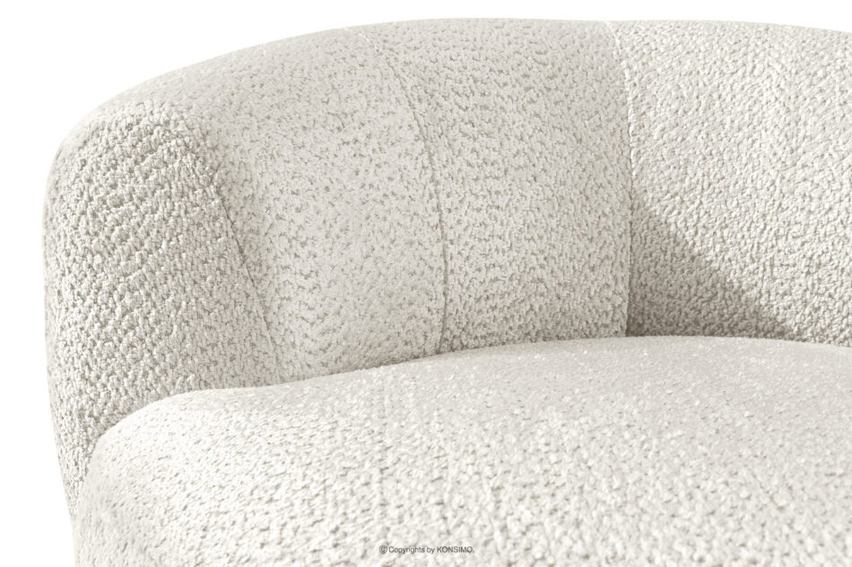 VIRA Fotel obrotowy tkanina szenil biały biały - zdjęcie 8