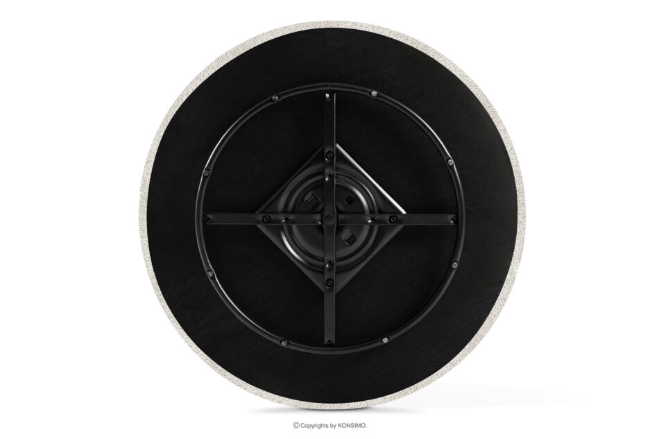 VIRA Fotel obrotowy tkanina szenil biały biały - zdjęcie 10