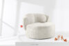 VIRA Fotel obrotowy tkanina szenil biały biały - zdjęcie 2