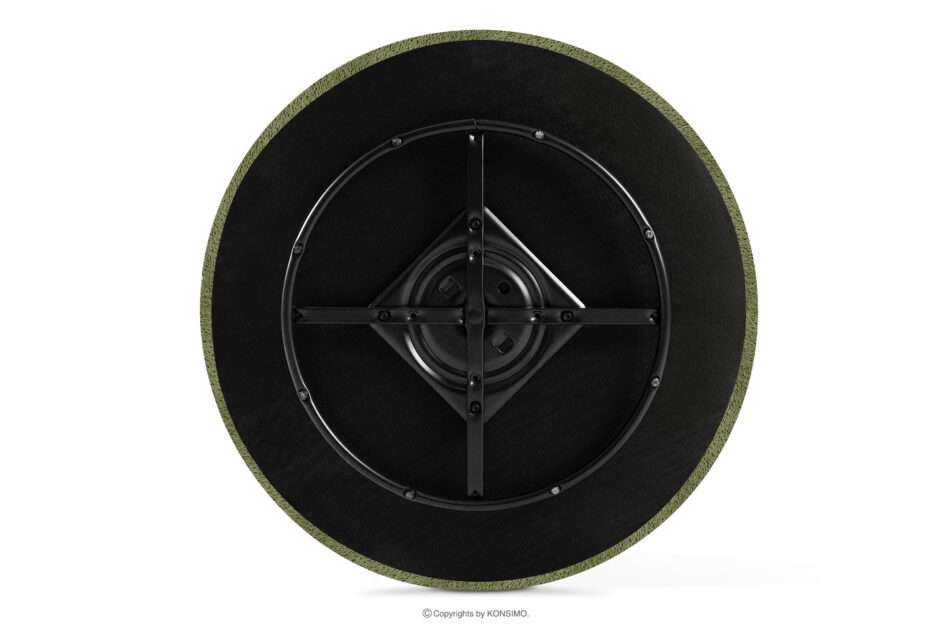 VIRA Fotel obrotowy tkanina szenil oliwkowy oliwkowy - zdjęcie 10