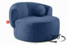 VIRA Fotel obrotowy tkanina szenil niebieski niebieski - zdjęcie 5
