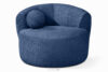 VIRA Fotel obrotowy tkanina szenil niebieski niebieski - zdjęcie 6