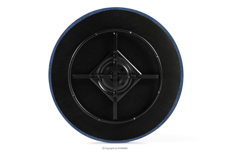 VIRA Fotel obrotowy tkanina szenil niebieski niebieski - zdjęcie 10