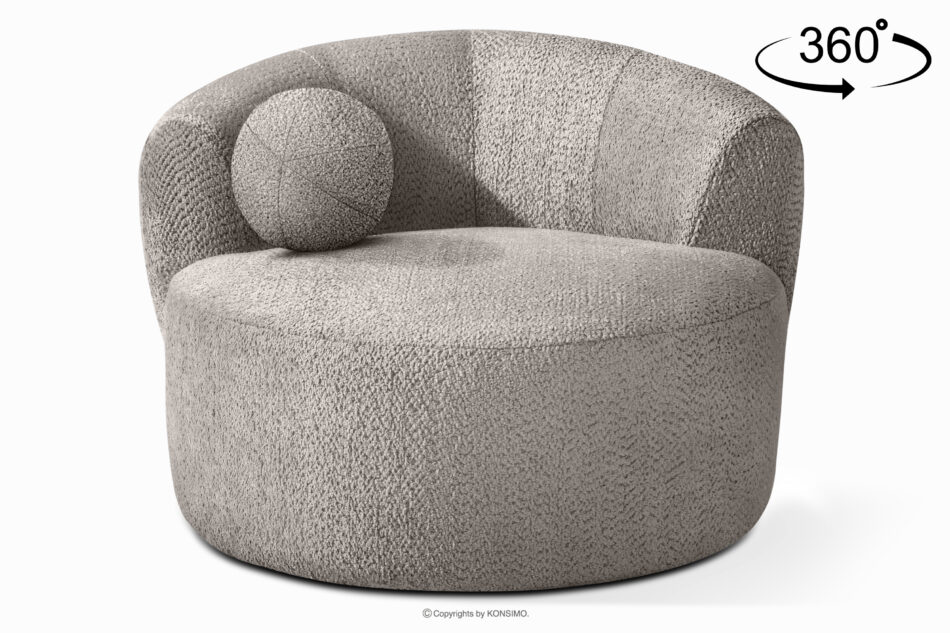 VIRA Fotel obrotowy tkanina szenil chłodny brązowy chłodny brązowy - zdjęcie 0