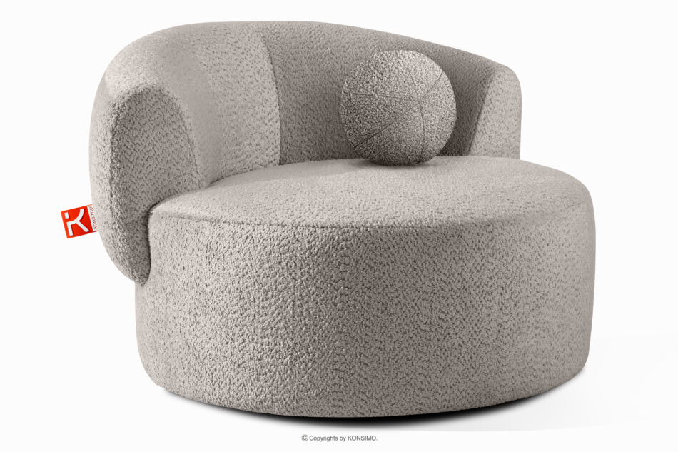 VIRA Fotel obrotowy tkanina szenil chłodny brązowy chłodny brązowy - zdjęcie 2