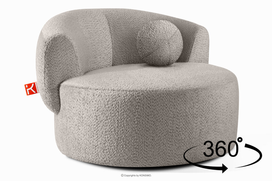 VIRA Fotel obrotowy tkanina szenil chłodny brązowy chłodny brązowy - zdjęcie 4