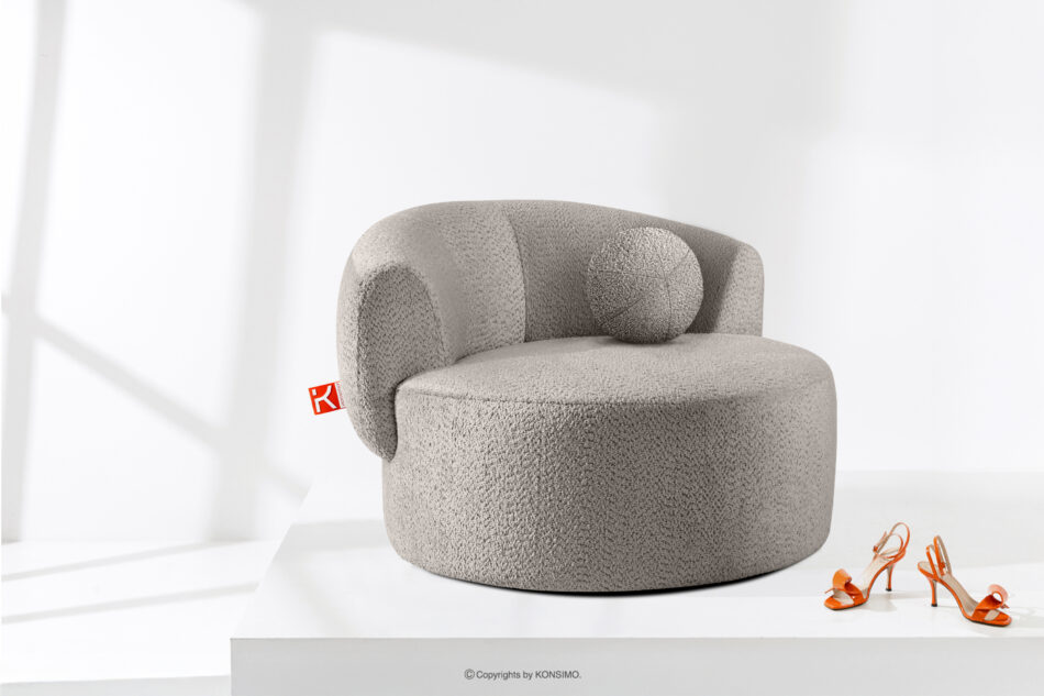 VIRA Fotel obrotowy tkanina szenil chłodny brązowy chłodny brązowy - zdjęcie 1