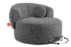 VIRA Fotel japandi boucle ciemny szary ciemny szary - zdjęcie 5