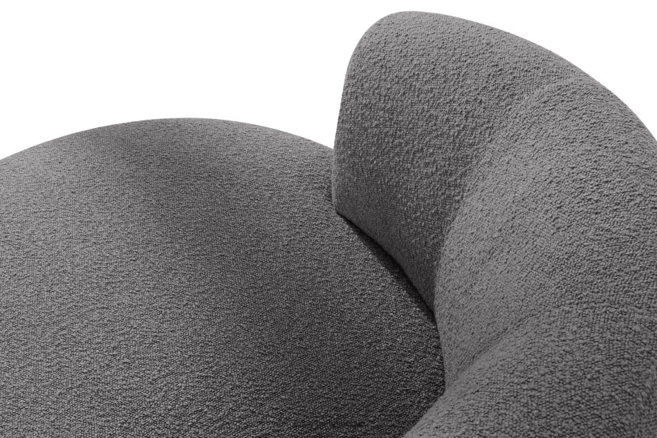 VIRA Fotel japandi boucle ciemny szary ciemny szary - zdjęcie 6