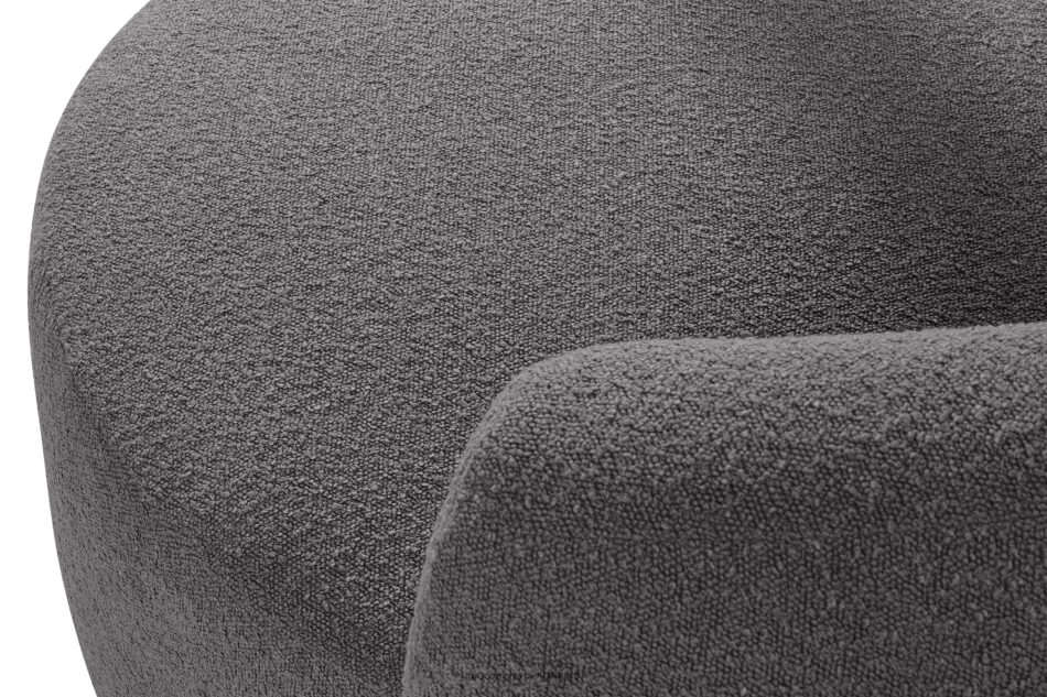VIRA Fotel japandi boucle ciemny szary ciemny szary - zdjęcie 7