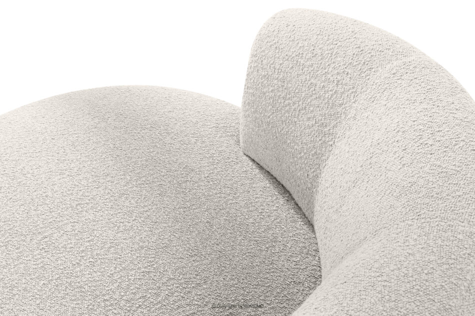 VIRA Fotel obrotowy boucle japandi biały biały - zdjęcie 6