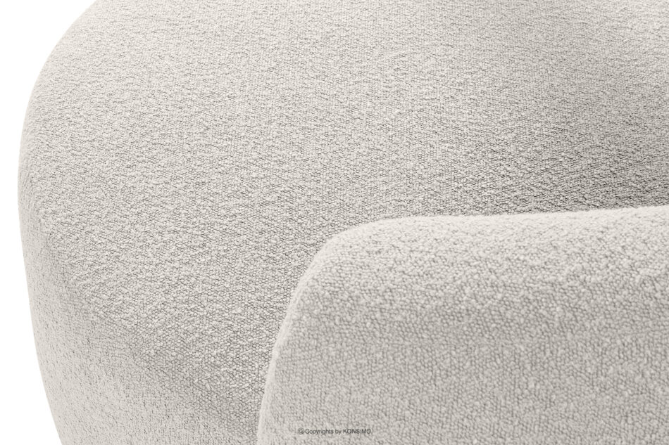 VIRA Fotel obrotowy boucle japandi biały biały - zdjęcie 7