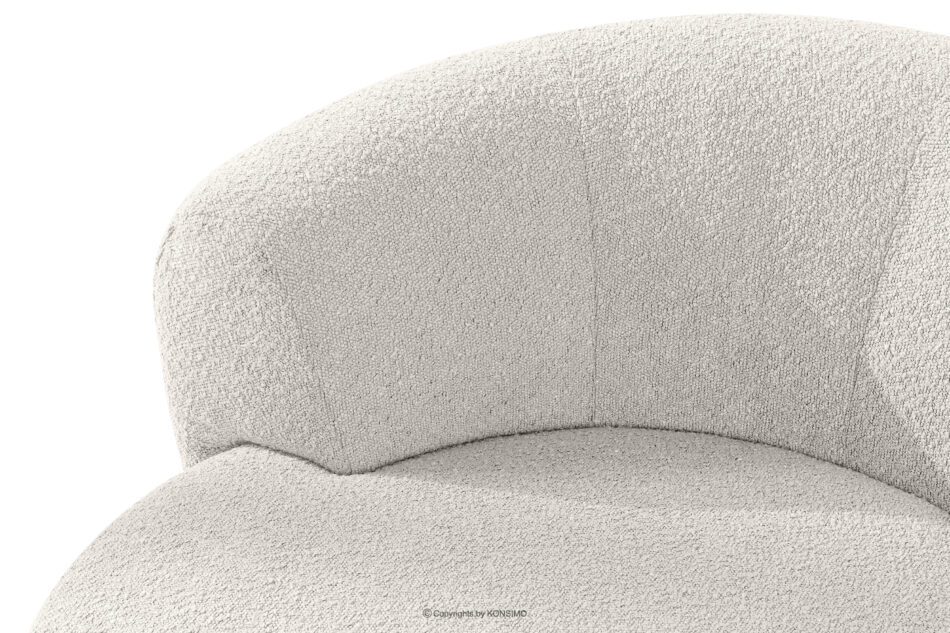 VIRA Fotel obrotowy boucle japandi biały biały - zdjęcie 8