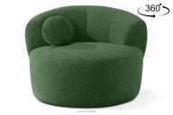 Fotel japandi boucle zielony