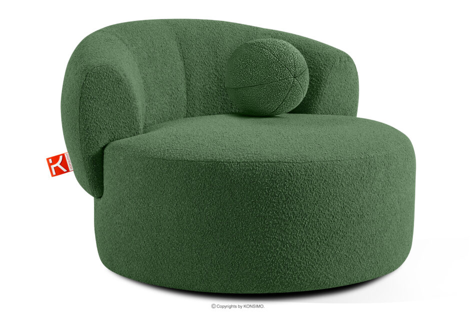 VIRA Fotel japandi boucle zielony zielony - zdjęcie 2