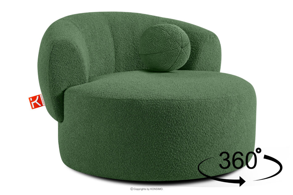 VIRA Fotel japandi boucle zielony zielony - zdjęcie 4