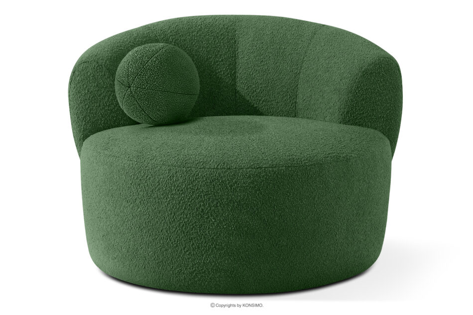 VIRA Fotel japandi boucle zielony zielony - zdjęcie 5